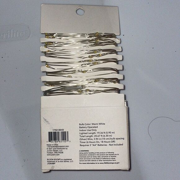 Bloom Room 60 ct LED Mini Silver Wire with Warm White String Lights - Picture 5 of 5